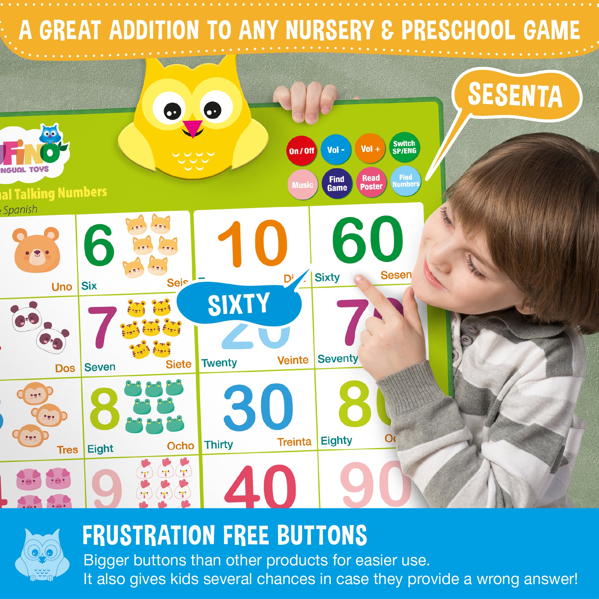 Bilingual Electronic Poster - Numbers & Shapes - Gufino Bilingual Learning