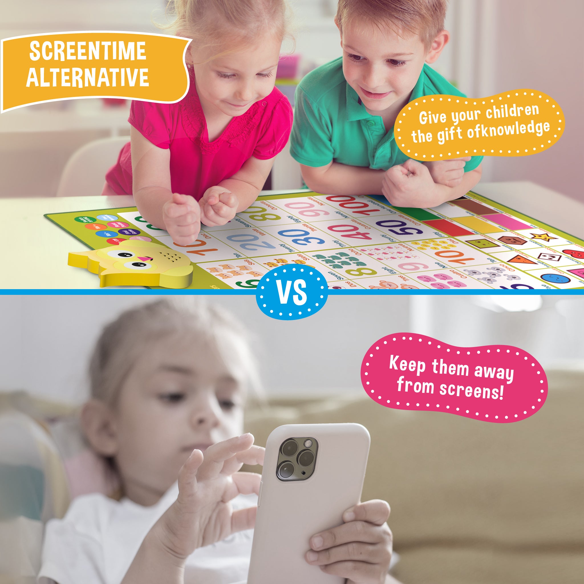 Bilingual Electronic Poster - Numbers & Shapes - Gufino Bilingual Learning