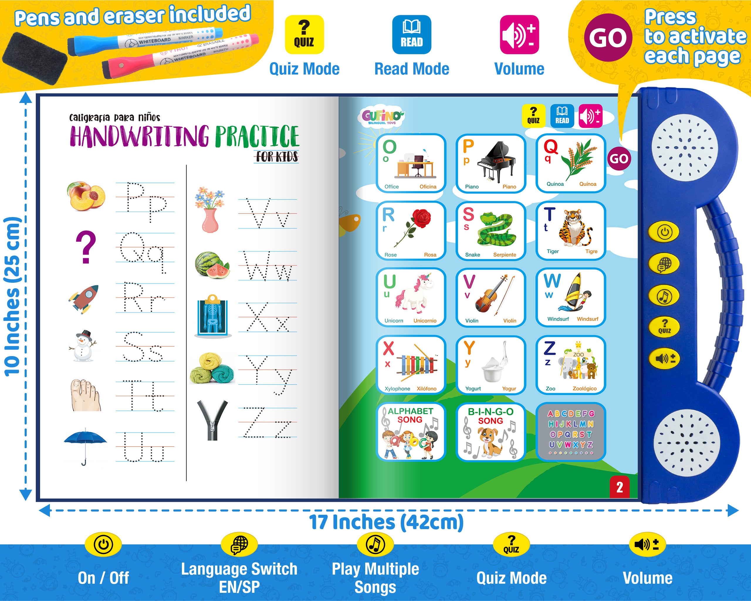 Learning Electronic Book - Spanish & English - Gufino Bilingual Learning