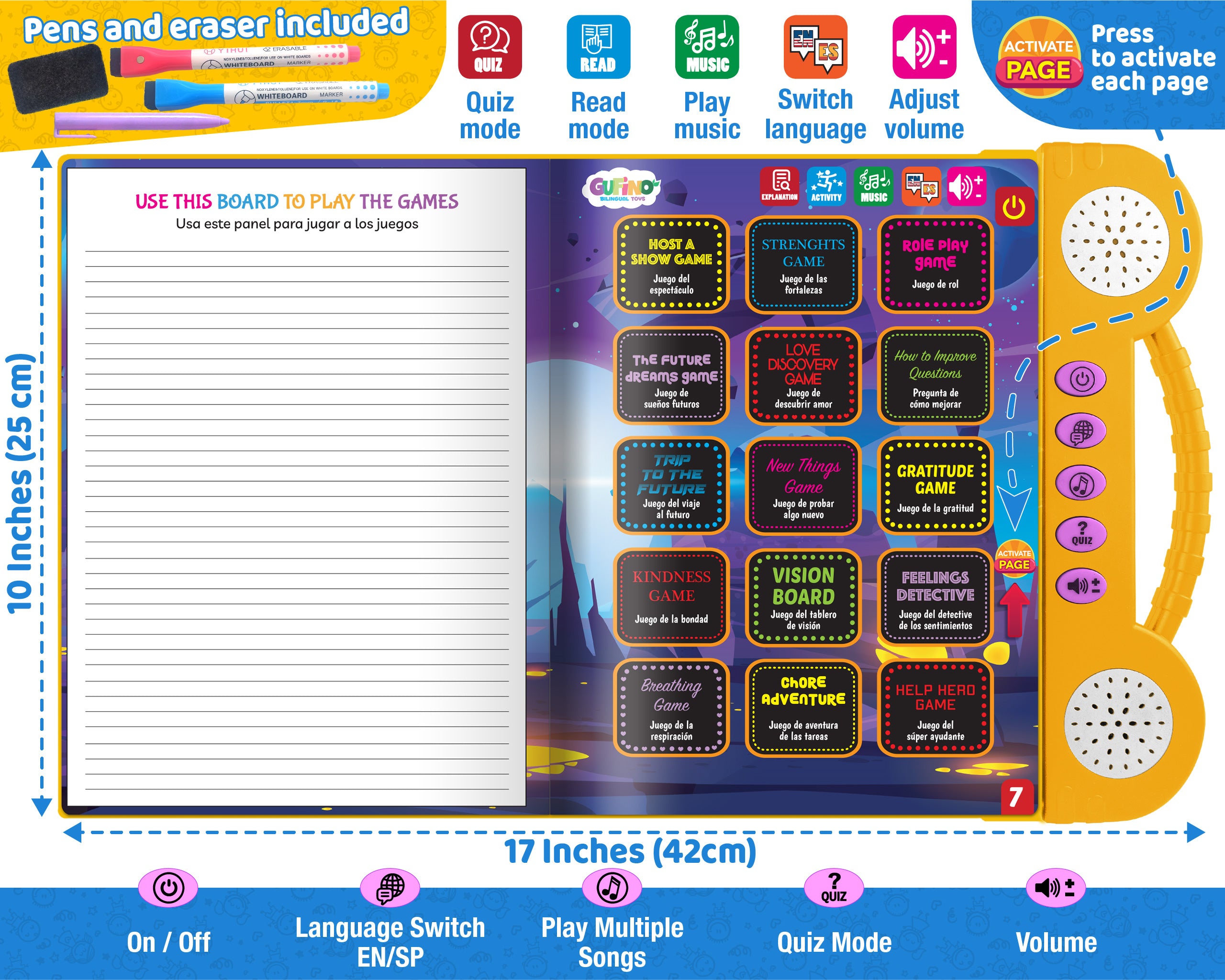Preschool Workbook - Spanish and English - Audio in both languages - Gufino Bilingual Learning