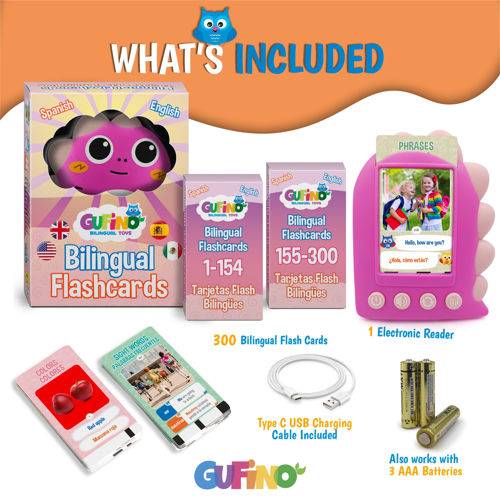 Bilingual Talking Flash Cards for Toddlers - Bilingual