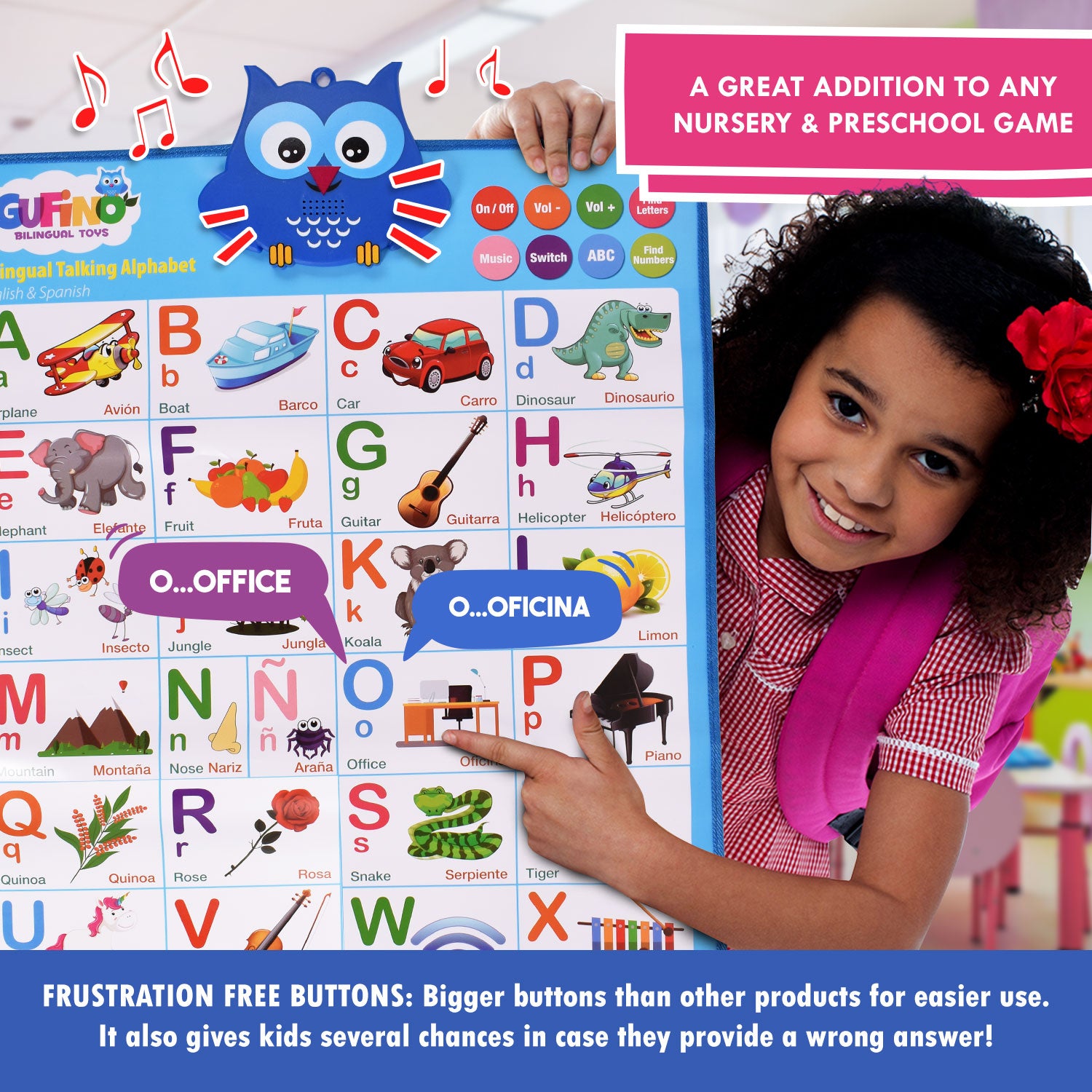 Bilingual Electronic Poster - Alphabet & Songs - Gufino Bilingual Learning