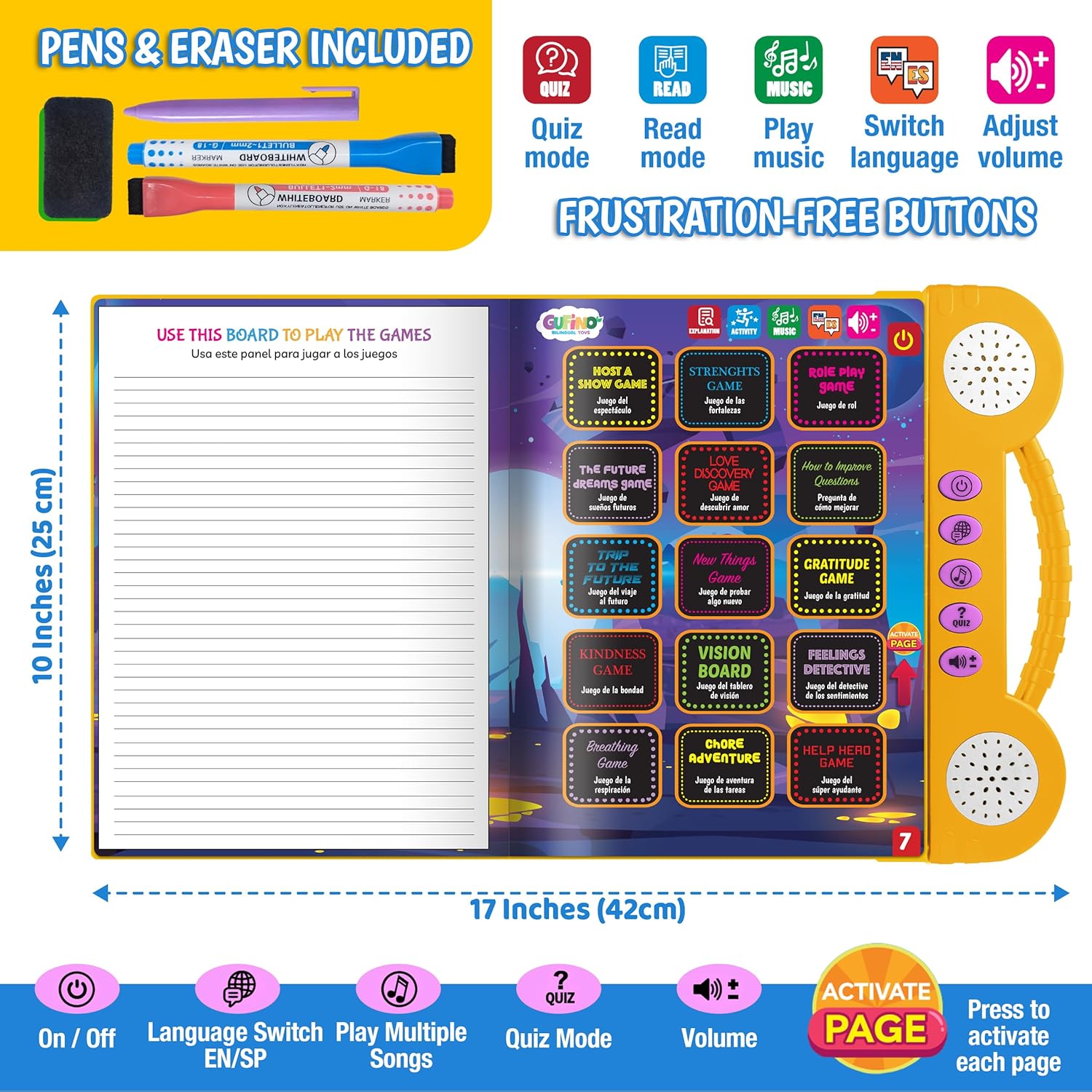 Preschool Workbook - Spanish and English - Audio in both languages - Gufino Bilingual Learning