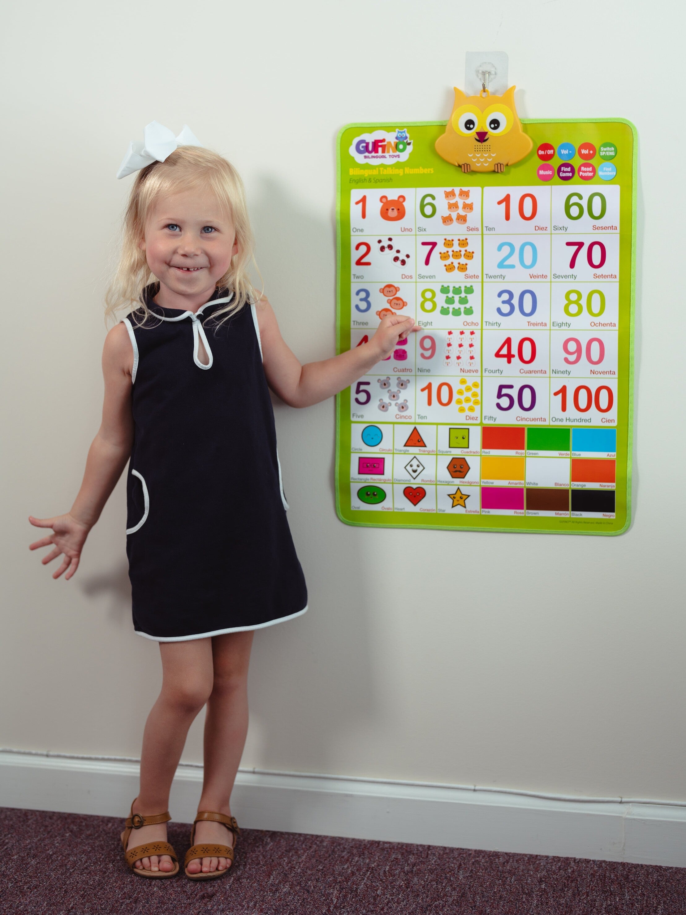 Bilingual Electronic Poster - Numbers & Shapes - Gufino Bilingual Learning